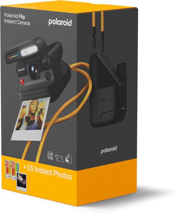 Flip Instant Camera + Color Film Bundle (16 Photos Included) - Black (6565) - Hyperfocal 4-Lens System, Sonar autofocus, and Sence Analysis with Bluetooth paired Companion app - Image 7